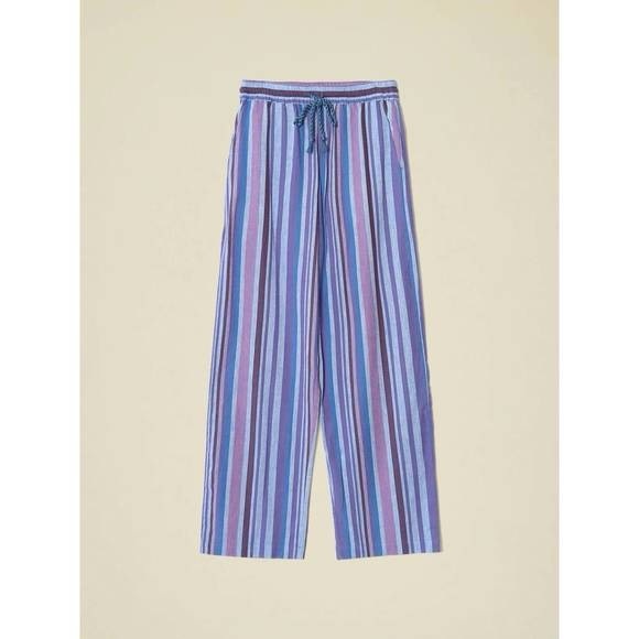 XiRENA Harper Striped Straight-Leg Cotton Pants XS NWOT - Picture 1 of 12
